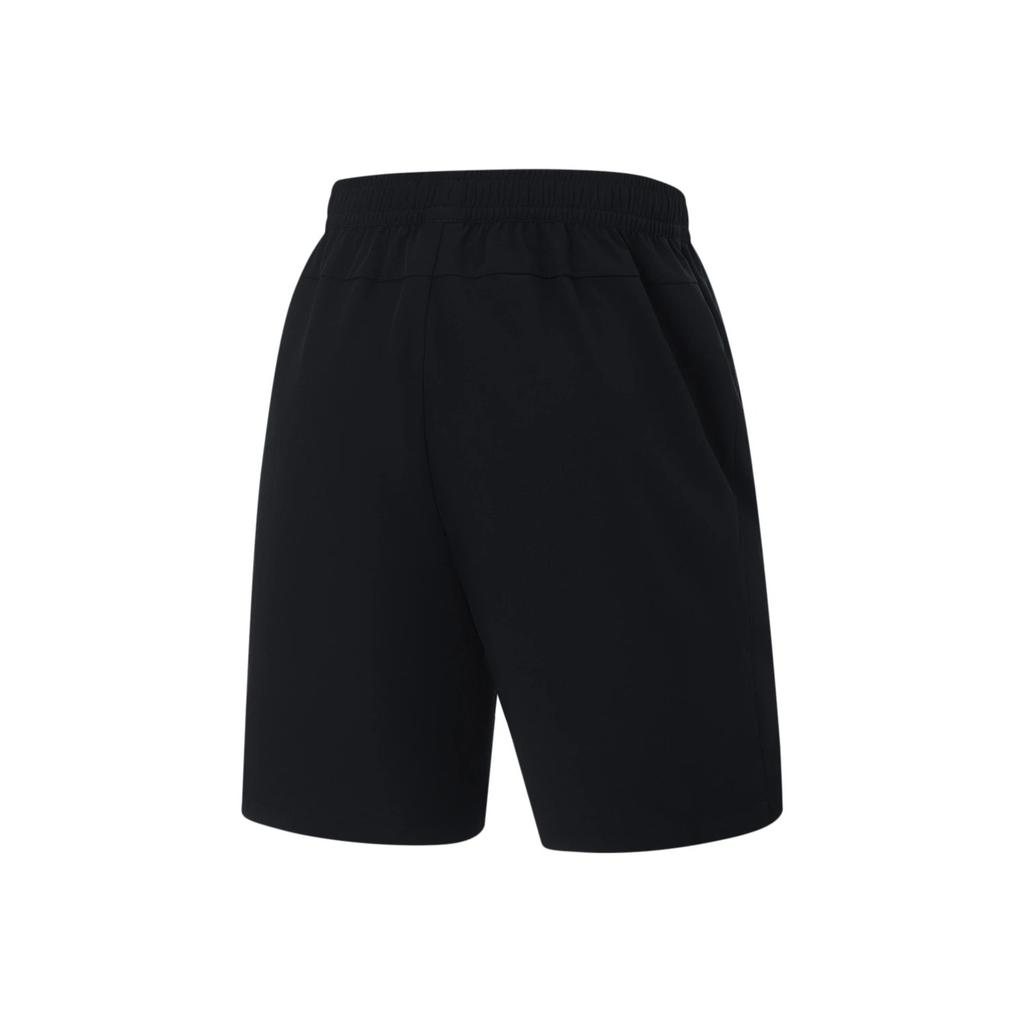 Li-Ning Fitness Series Solid Color Logo Elastic Waist Quick-Dry Sports Shorts Men Shorts Black AKST541-1