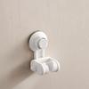 Punch-Free  Adjustable Suction Cup Shower Holder with Storage Hook Household Movable Shower Holder Bathroom Plastic Hook
