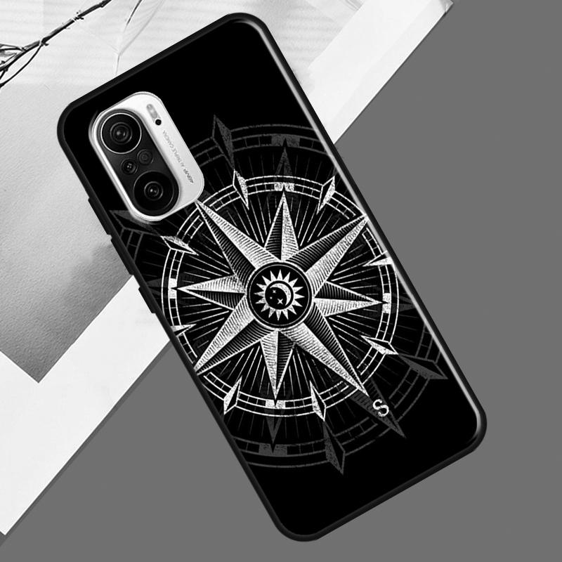 World Map Compass Nautical Case For Xiaomi 15 Ultra 13 14 13T 14T 15T Pro 17 Pro Max POCO X7 Pro F5 F6 X5 X6 F7 Cover