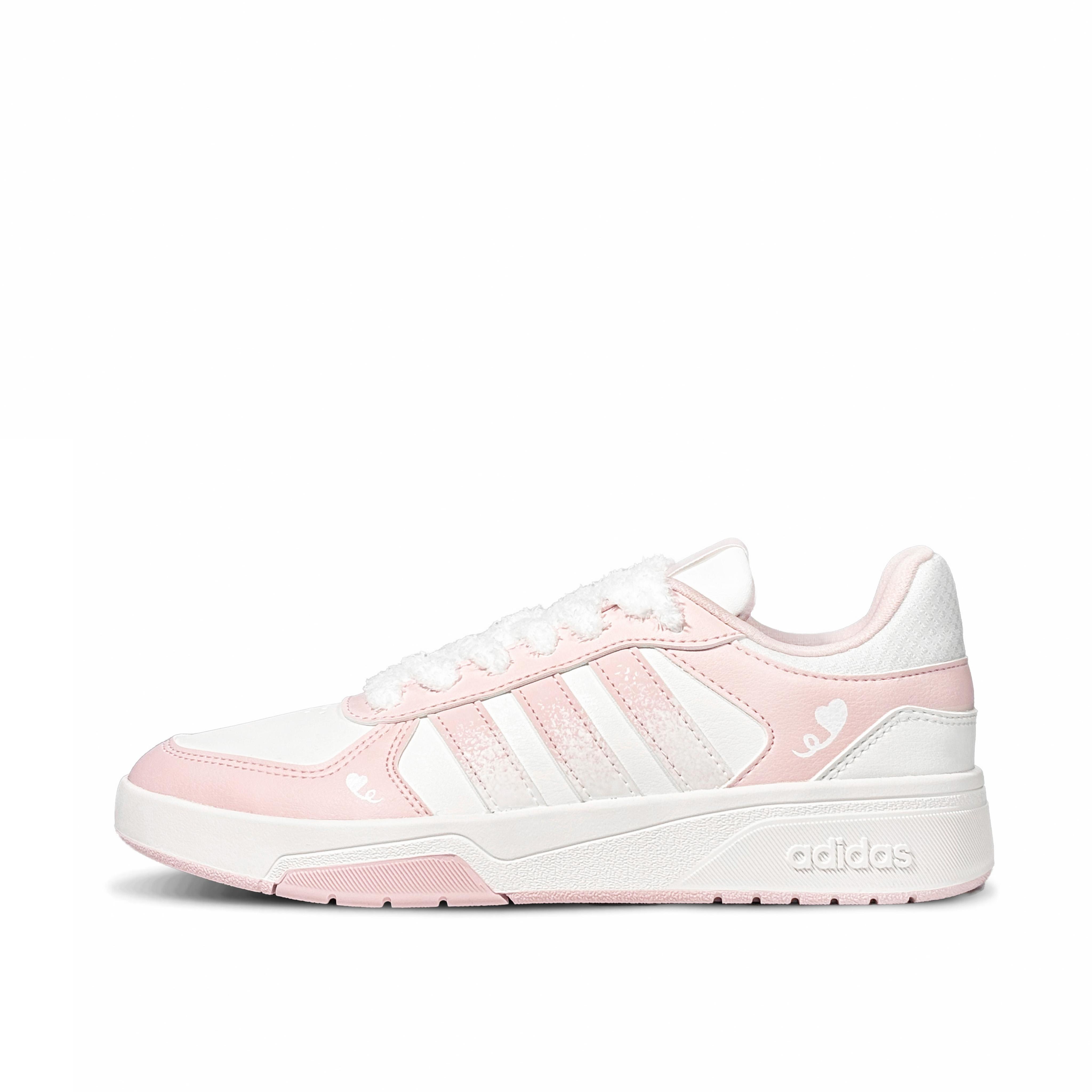 

Adidas COURTBEAT Heart s Desire Low top Skateboard Shoes Unisex Pink White KI6785(Team-814) 36