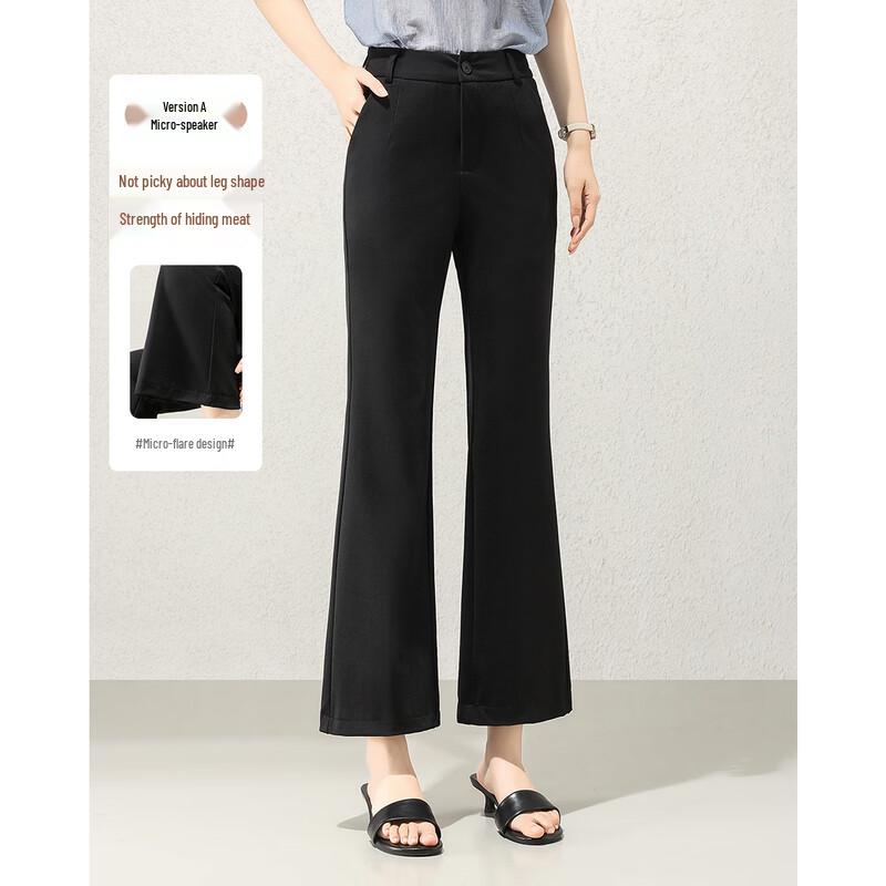 TERRE BLEUE Women s Casual Micro-Flared Suit Pants 30