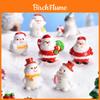 Adoráveis Estatuetas de Resina de Boneco de Neve e Papai Noel Para Cenas Miniaturas de Natal DIY