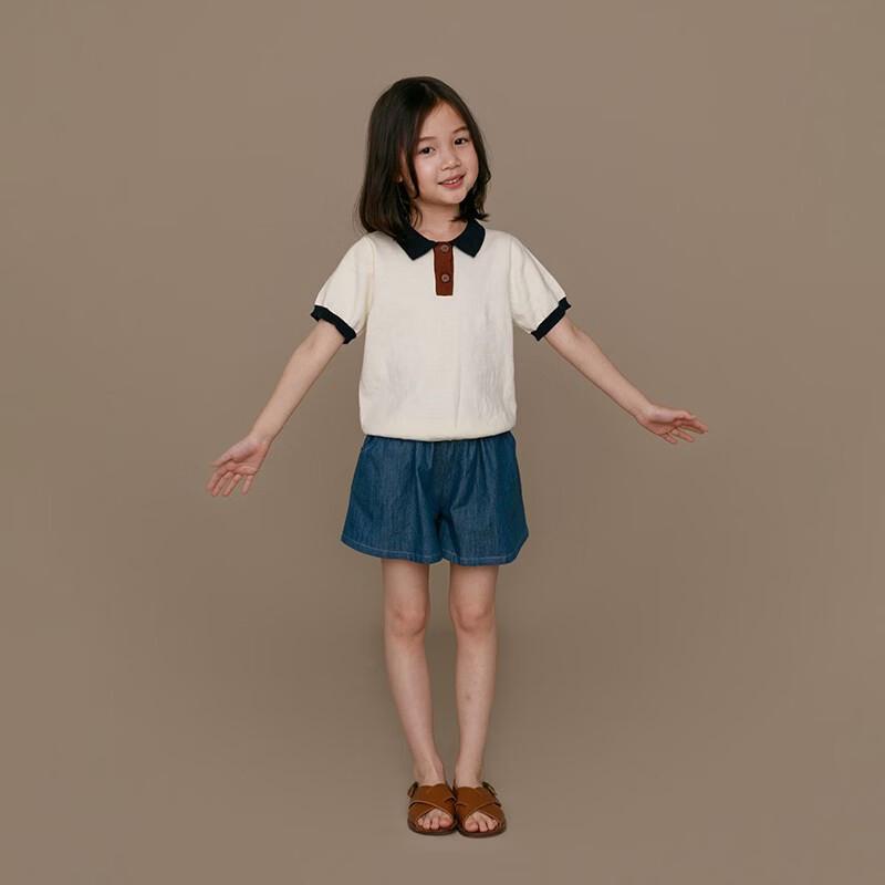 Hacikis Girls' Summer Loose Cotton Denim Shorts