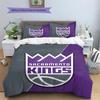 Sacramento Kings Pattern Bedding Quilt Set  Home Decoration  Gift (1 * duvet cover + 2 * pillowcase  without core)