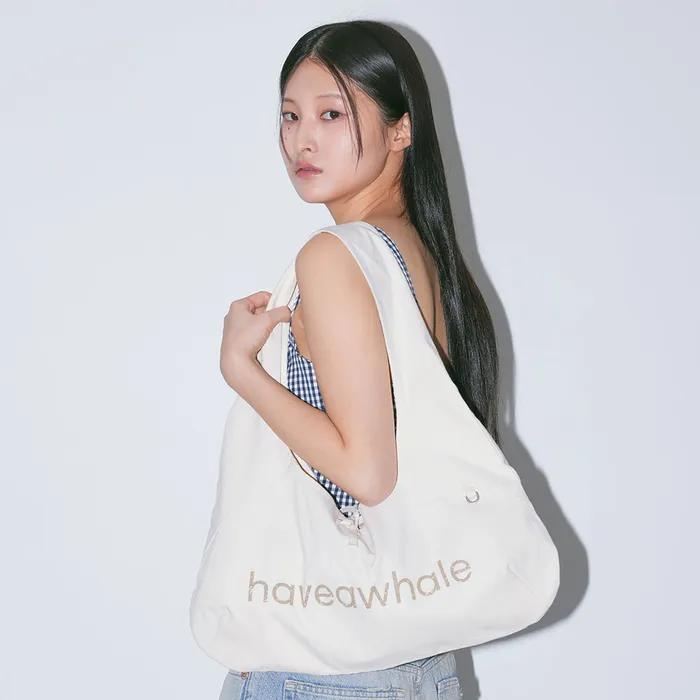 cotton baguette eco bag (WH)