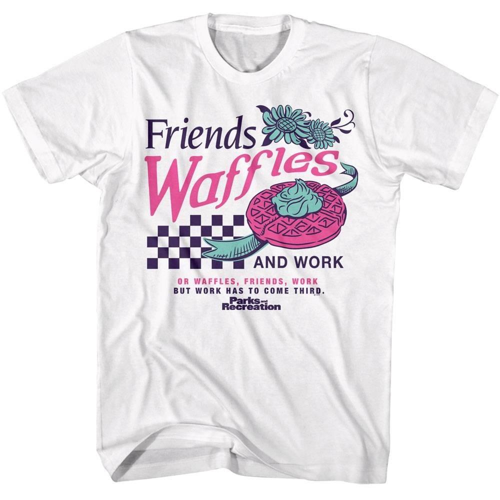 Parks and Recreation Friends Waffles Work Men T Shirt L