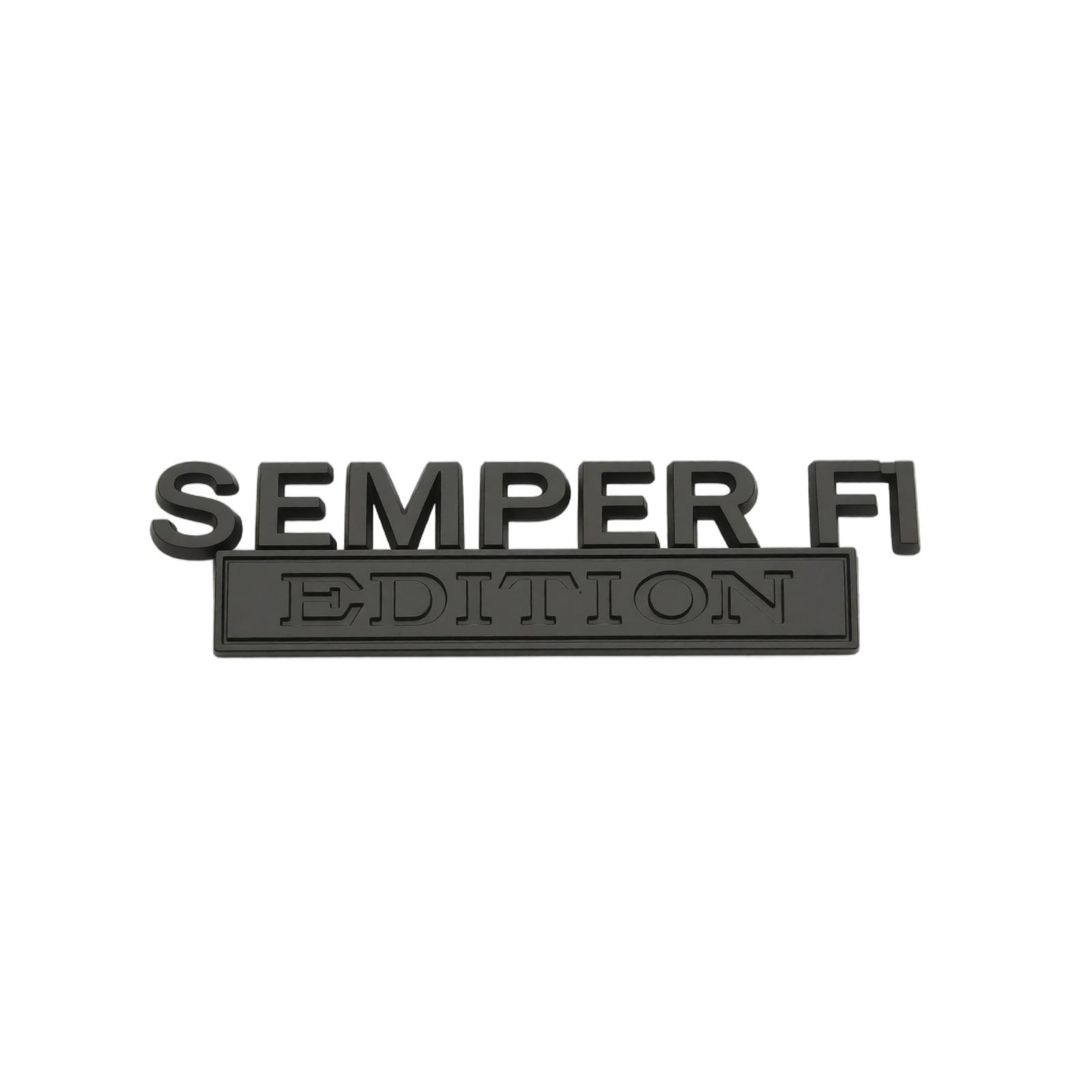 

Металлический Значок-Эмблема Автомобиля SEMPER FI Edition Декоративная Наклейка на Автомобиль Прочный Автомобильный Аксессуар для Наружного или Внутреннего Применения One Size чёрный