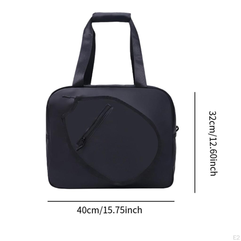 Pickleball Bag Paddle Multipurpose Portable Handbag Zipper Shoulder