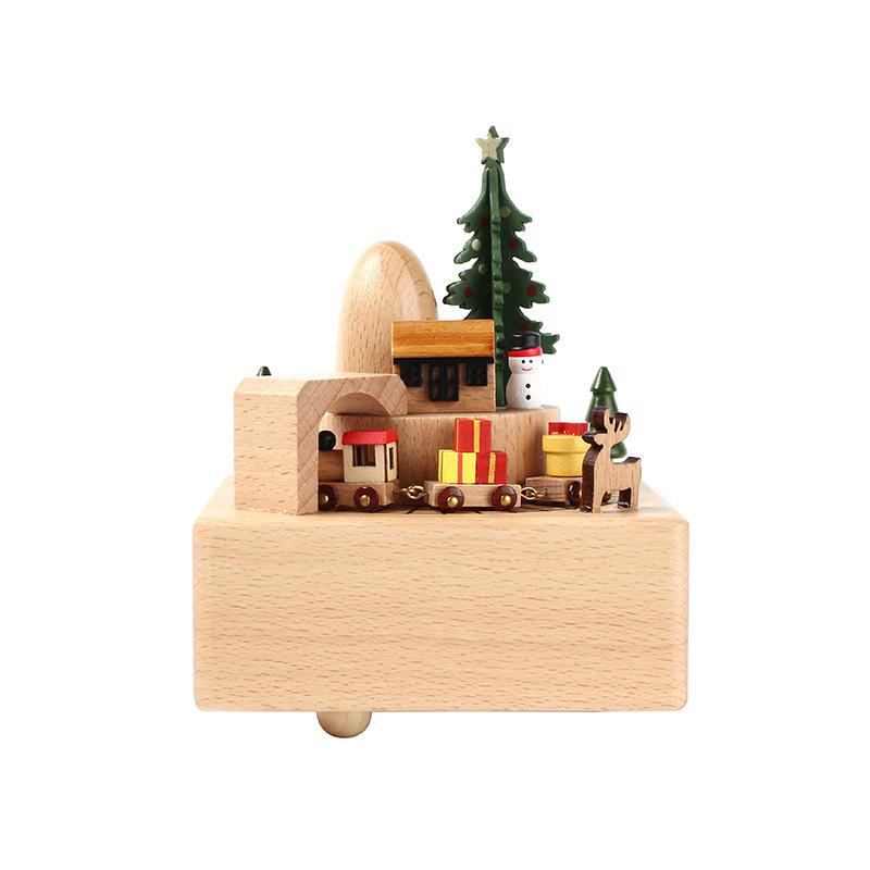 Handmade Wooden Music Box Carousel: Creative Ornament Gift for Children s Birthday or Christmas