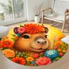 Capybara1 Round Area Rug Design for Kitchen Living Rooms Entryway Decorate room Antislip Round Carpet Office home decor Wedding Party Gift