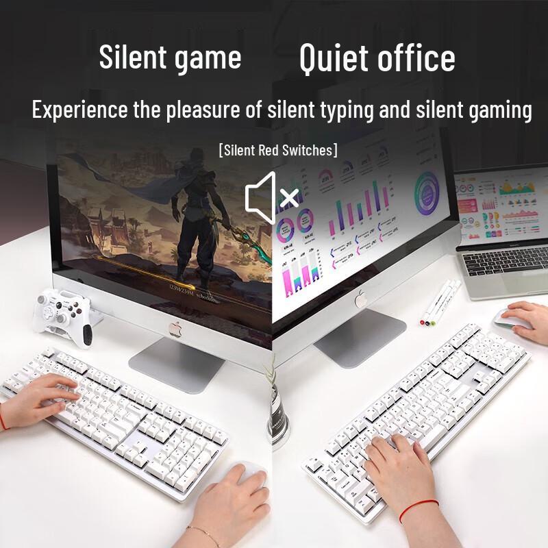 Double Shell M108 Multi-Mode Silent Mechanical Keyboard