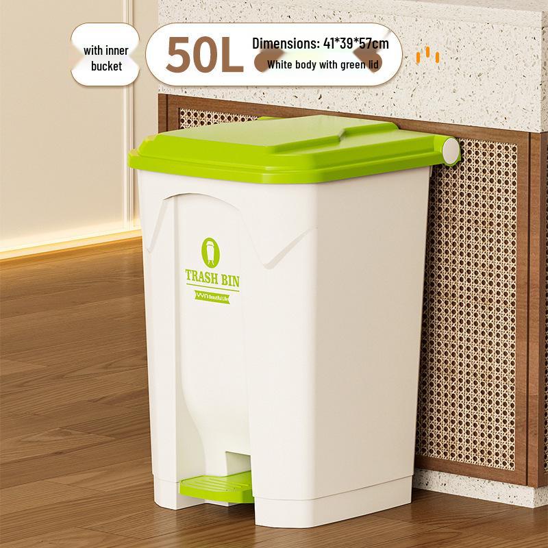 Large 30L Outdoor Kitchen Trash Can with Pedal and Lid