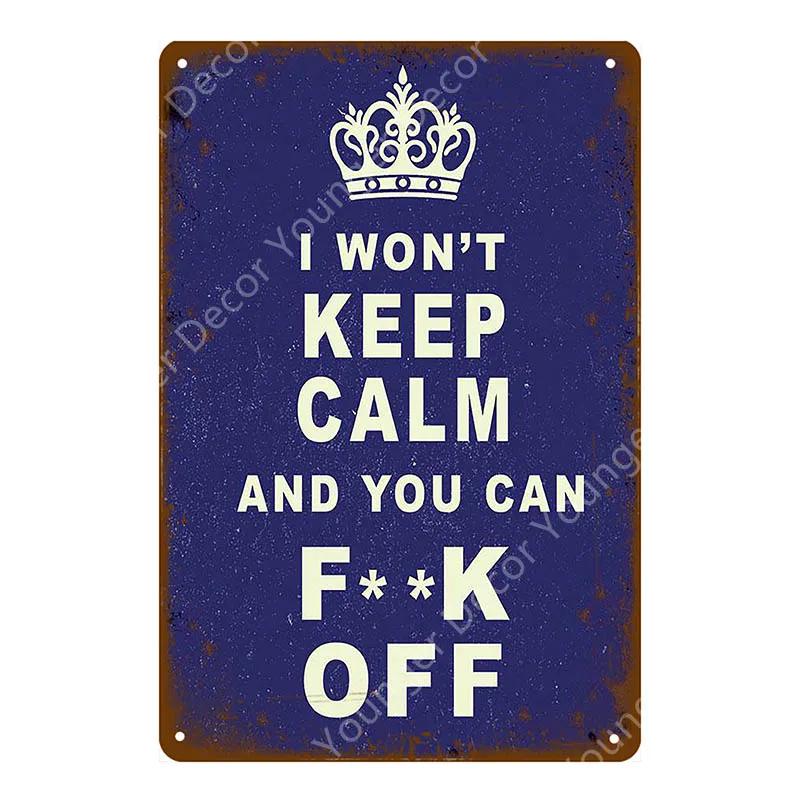 Keep Calm Warning Vintage Tin Sign Metal Plate Beware Of The Wife Wall Decoration For Garage Danger Man Cave Wall Decor YI-237