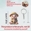 Lovely Milk Drink Pig Acrylic Keychain for Car Home Decoration With Vibranting Color and Sturdy Materials