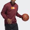 adidas Men's Mic Gfx Crew Basketball Fleece Pullover Red HP1024