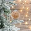 6pcs Transparent Christma Tree Pendants Entwined with Linen Rope Christmas Ornaments  Home