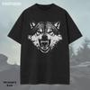 Oversized Wolf Graphic T-Shirt and Kids T-Shirt | Black Cotton Tee