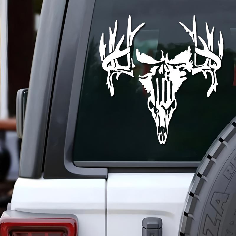 Antler Splicing Skull Decals & Bumper Creative&funny Stickers for Cartoon Fans&lover,high Quality for Car Trucks Motorcycles