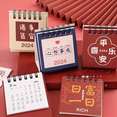 Inspirierende Worte To-Do-Liste Planer Mini Terminplaner 2024 Desktop-Kalender Home Office