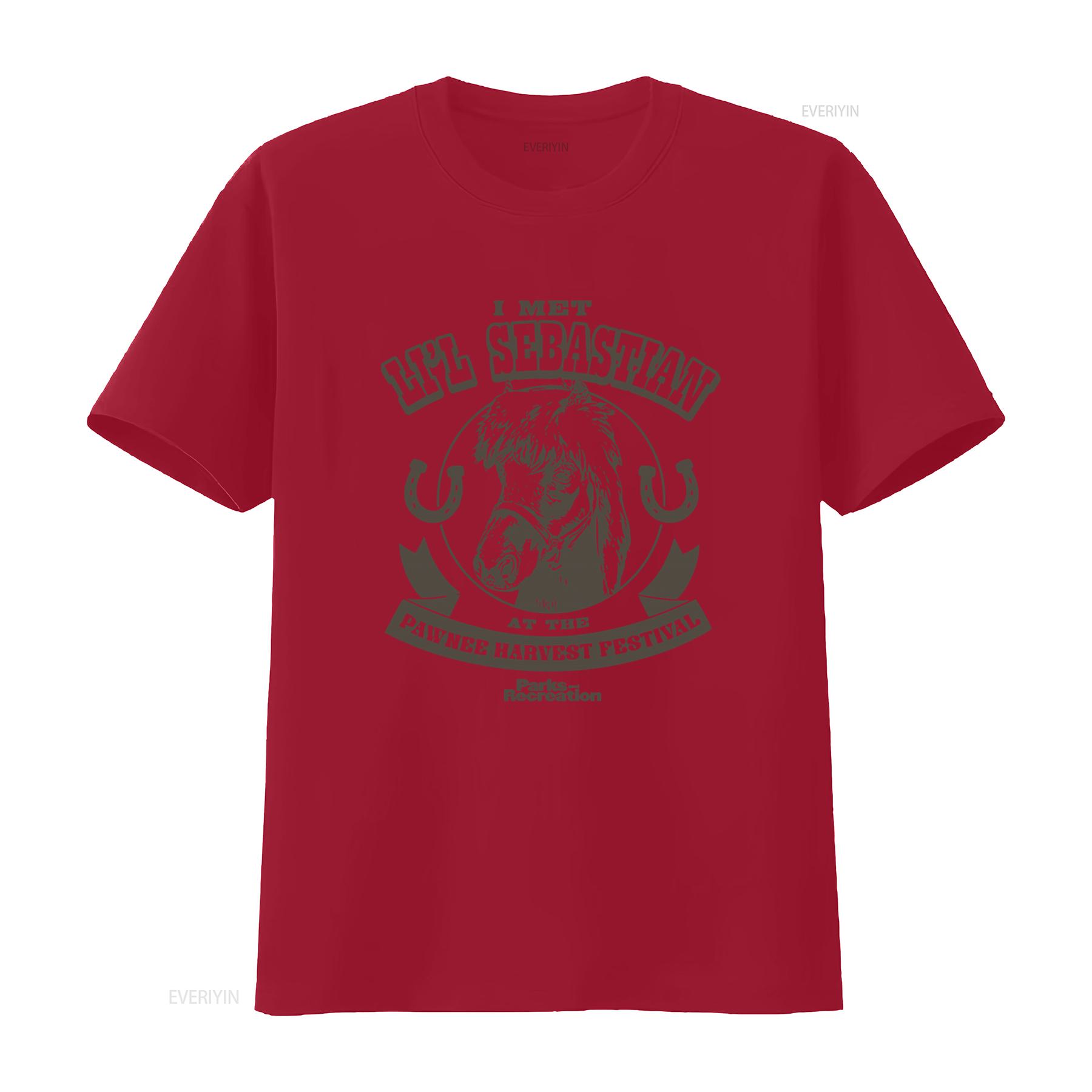 Parks and Recreation I Met Lil Sebastian at the Pawnee Harvest Festival Mens T Shirt vintage Washed Slightly homme S