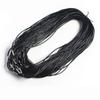 Black Necklace Cord Fashion Braided Rope Necklace Cord DIY Necklace Wax Rope Chain Cord With Insert Buckles