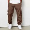 Men's Cargo Joggers with Elastic Waistband and Drawstring, Tapered Leg Casual Pants