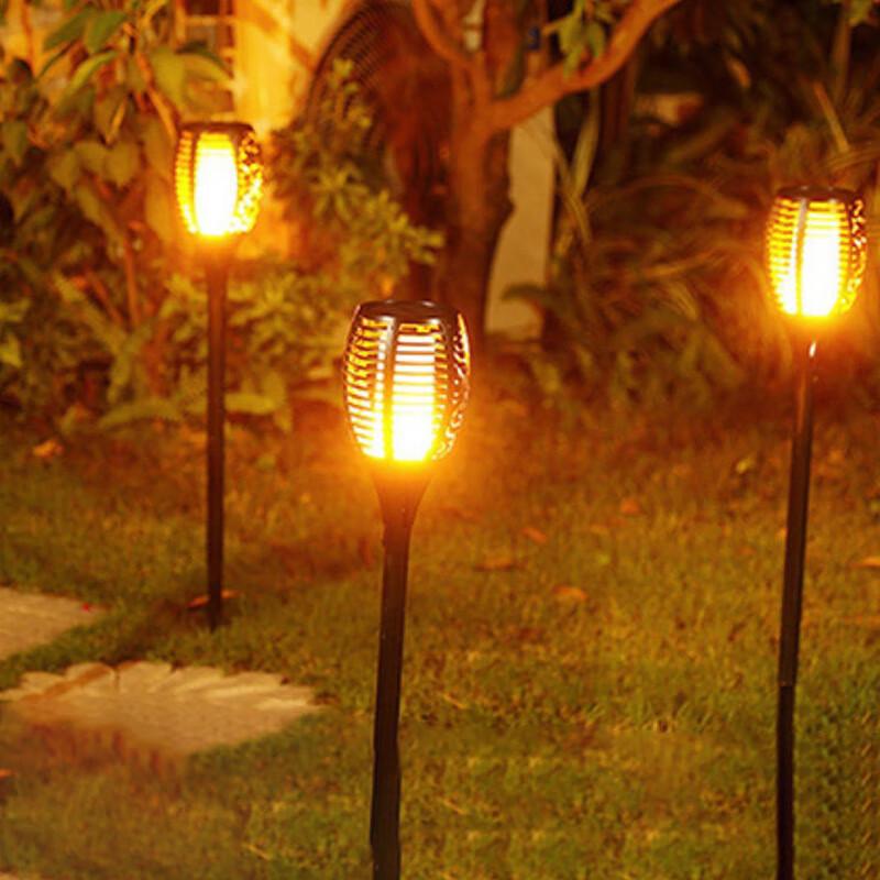 UOSU Outdoor Solar Flame Torch Garden Light