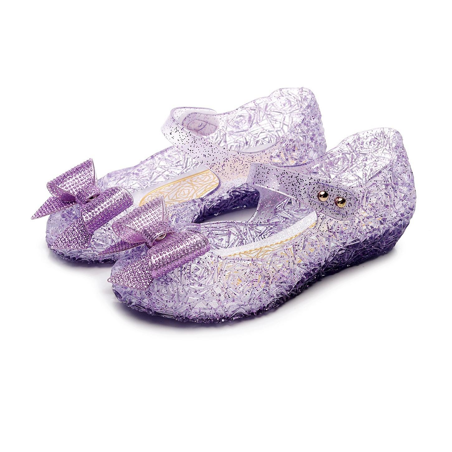 

Сандалии для девочек Bun Head Bow Princess Jelly Shoes Детская танцевальная обувь 27 фиолетовый