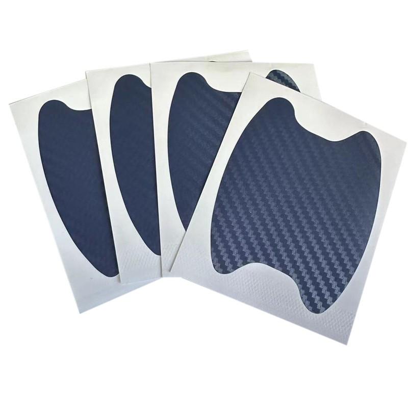 4 STÜCKE Autotürgriff Aufkleber Autoaufkleber Kratzschutzaufkleber Kohlefaser-Muster Schutzfolie Aufkleber