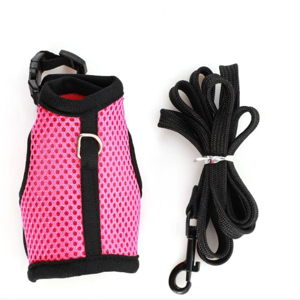 Mutil-Colors Rabbit Harness and Leash Set Breathable Pet Chest Strap Escape Proof Pet Harness Cat