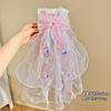 Children'S Veil Super Fairy Ice And Snow Princess Bow Piao Yarn Hair Card Little Girl Birthday Photo Hairpin Girls Hair Accessories