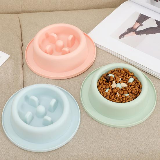 Pet Feeding Bowl Non-Slip Easy To Clean Safe Anti-Choking Cat Dog Slow Food Feeder Bowl Pet Supplies