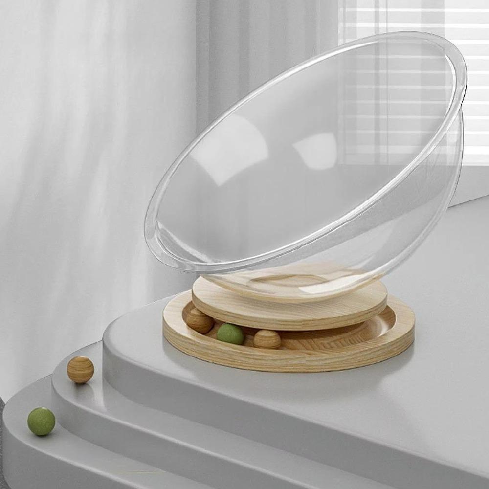 Acrylic Space Capsule Cat Bed Round Cat Toys Good Load Bearing Cat Sleeping Nest  Kitten