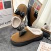 Warm Cotton Slippers Women's Autumn and Winter Shit Feeling Piled Thick Bottom Wear-resistant Deodorant Non-slip High Cotton Slippers Women's Winter