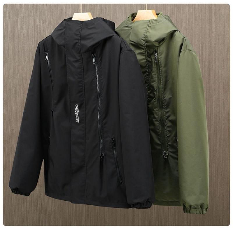 Plus Size 10XL 12XL Jacket Men's Three-in-one Detachable Autumn and Winter Plus Velvet Thick Jacket Fat Plus Size Winter Warm Jacket