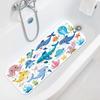 Bath Mat with Drainage Holes, Anti-Slip Texture Foot Massage Mat, Food-Grade PVC Material Suction Cups Bathtub Mat