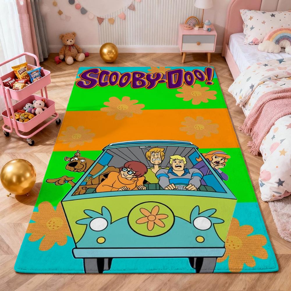 Scoobydoo Spooky Mystery Adventure Indoor Rug Nonslip Easyclean Carpet For Entryway Hallway Balcony Home Party Decor New Year Gift