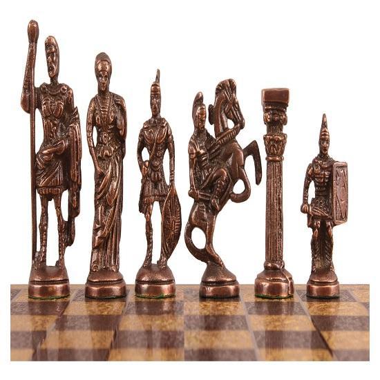 Chess Set with  Copper Realistic Figure