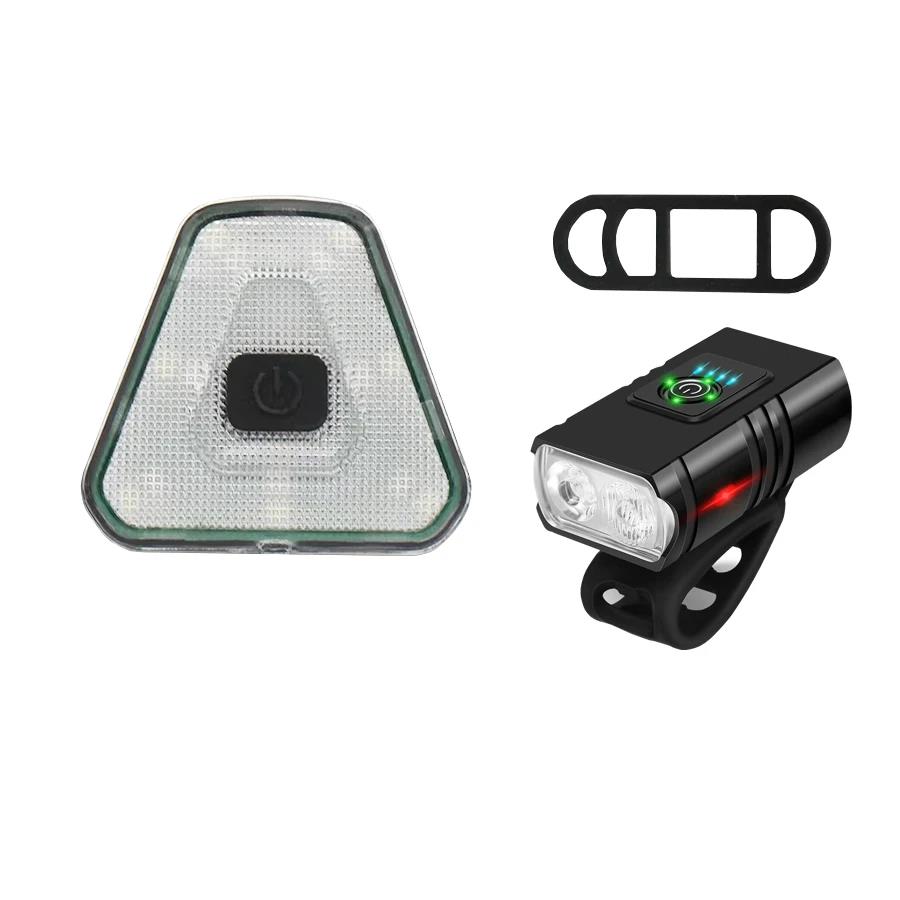 Bike Light 2 LED Type C Rechargeable Bicycle Lights 6 Modes MTB Flashlight Bicycle Headlight for Cycling Bicycle Front Lamp 7