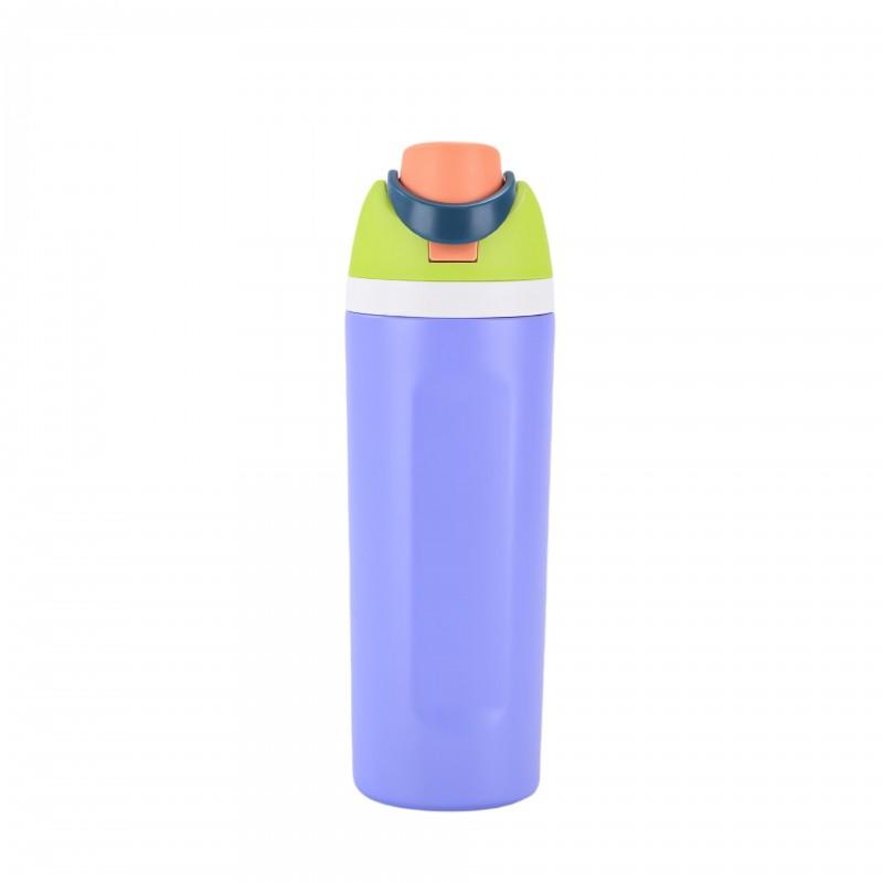 Double-Layer 304 Stainless Steel Insulated Water Bottle With Silicone Lid 700ml 1000ml Leak-Proof Sport Tumbler Outdoor