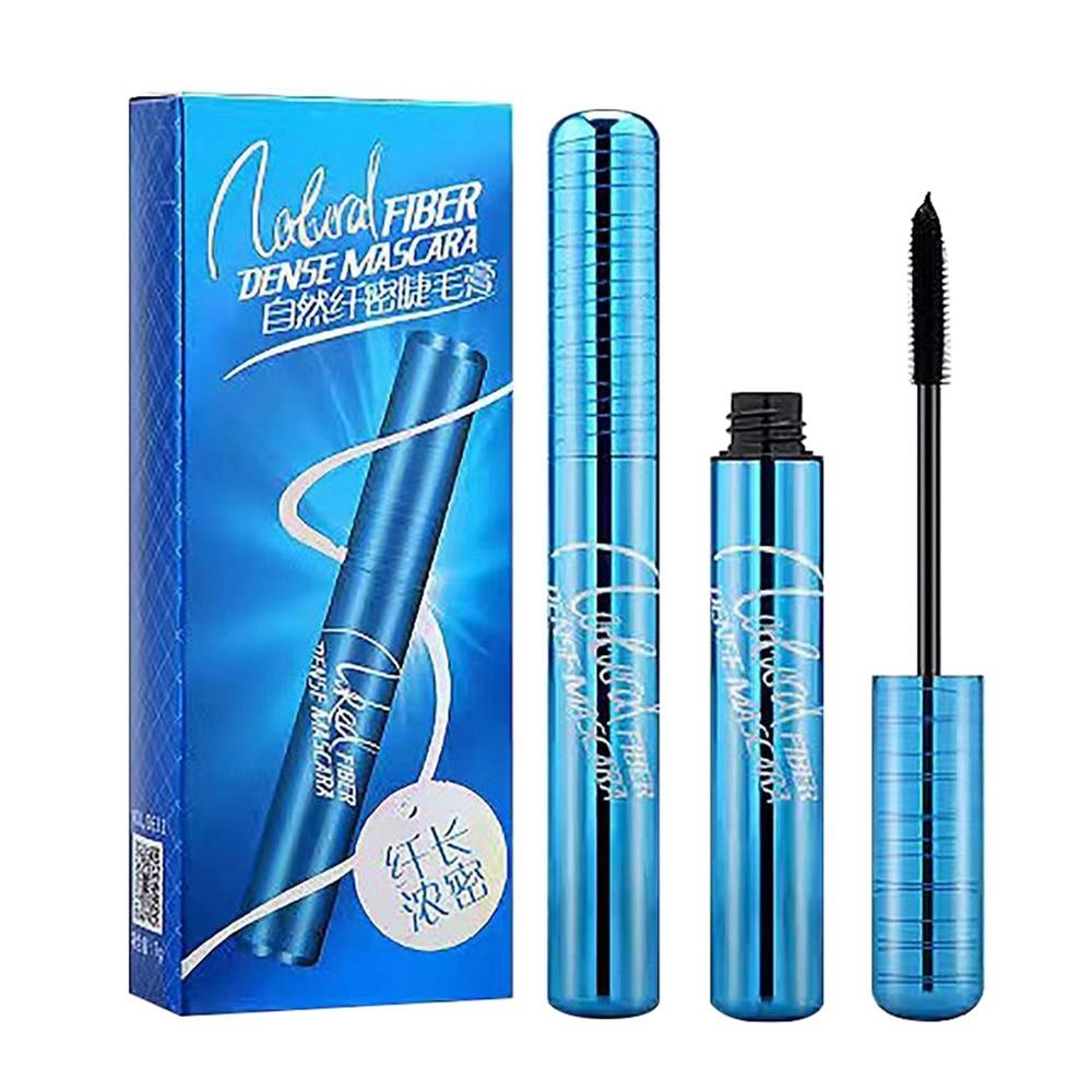 

Тушь для глаз с черным волокном, плотная, с естественным шифрованием, для удлинения, плотный макияж, плотно вяжется, не слеживается, защищает от пота, придает объем