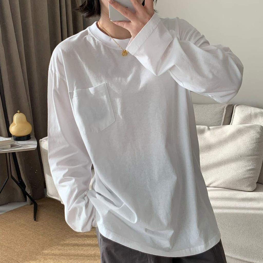 Retro Unisex Långärmad T-shirt med Bokstavstryck och Rund Hals - 26 Vårkollektion