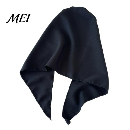 Decorative Neck Scarf Pure Color Headscarf, Large Triangular for Women, Adjustable Strap Turban Headband, Soft Elastic Head Wrap Sun Protection