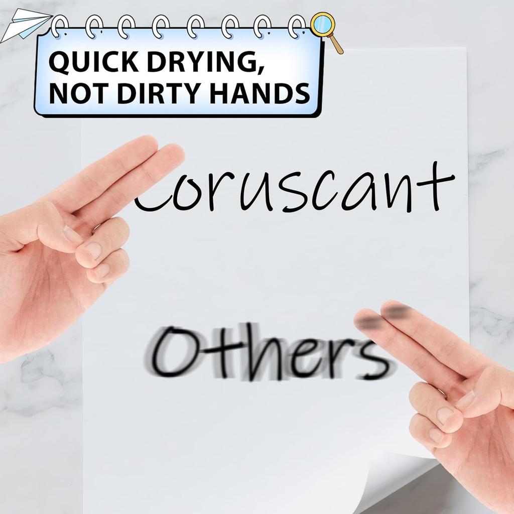 Coruscant Ultra Fine Point Permanent Markers, 12 Pack Extra Fine Tip 0.4 Mm Black Marker, Quick-Drying, Waterproof, Fade-Resistant, Ideal for Home,