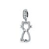 BAMOER 925 Silver Clear 5A Crystal Collection Family Heart Cross Charm Beads fit for Charm Bracelet & Necklace Pendant