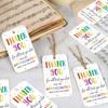 50Pcs Teacher Appreciation Hanging Tags with Jute Rope, School Party Decorations Gift Wrapping Labels, Thank You Cards
