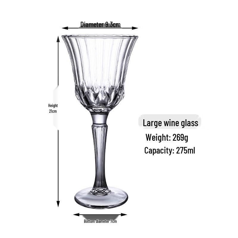 Embossed European Stemmed Glasses