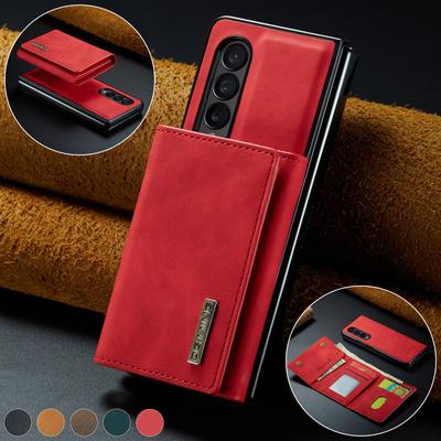 Anti -Shock Leather Mobile Phone Case For Samsung Galaxy Z Fold 4 5g Fold4 Fold3 Fold 3 Magnetic Stand Wallet Phone Bag