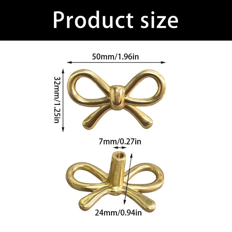 Simple Metal Cabinet Knob Drawer Pulls Bowknot Shape Furniture Decorative Handle for Kitchen Cupboard Wardrobe