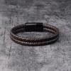 2026 European and American Trend Woven Leather Bracelet, Personalized Versatile Men's Magnetic Buckle Leather Bracelet Bracelet